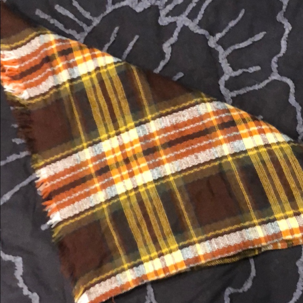 Plaid blanket scarf